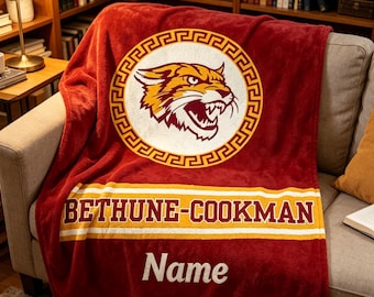 Personalisierte Bethune Kochmann-Decke - BCU Alumni Grad Tailgate werfen Wohnheim Dekor