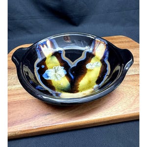 Vintage Edgecomb Potters Maine Crystalline Glaze Mini Pie Baker Stoneware Display or Serving Dish
