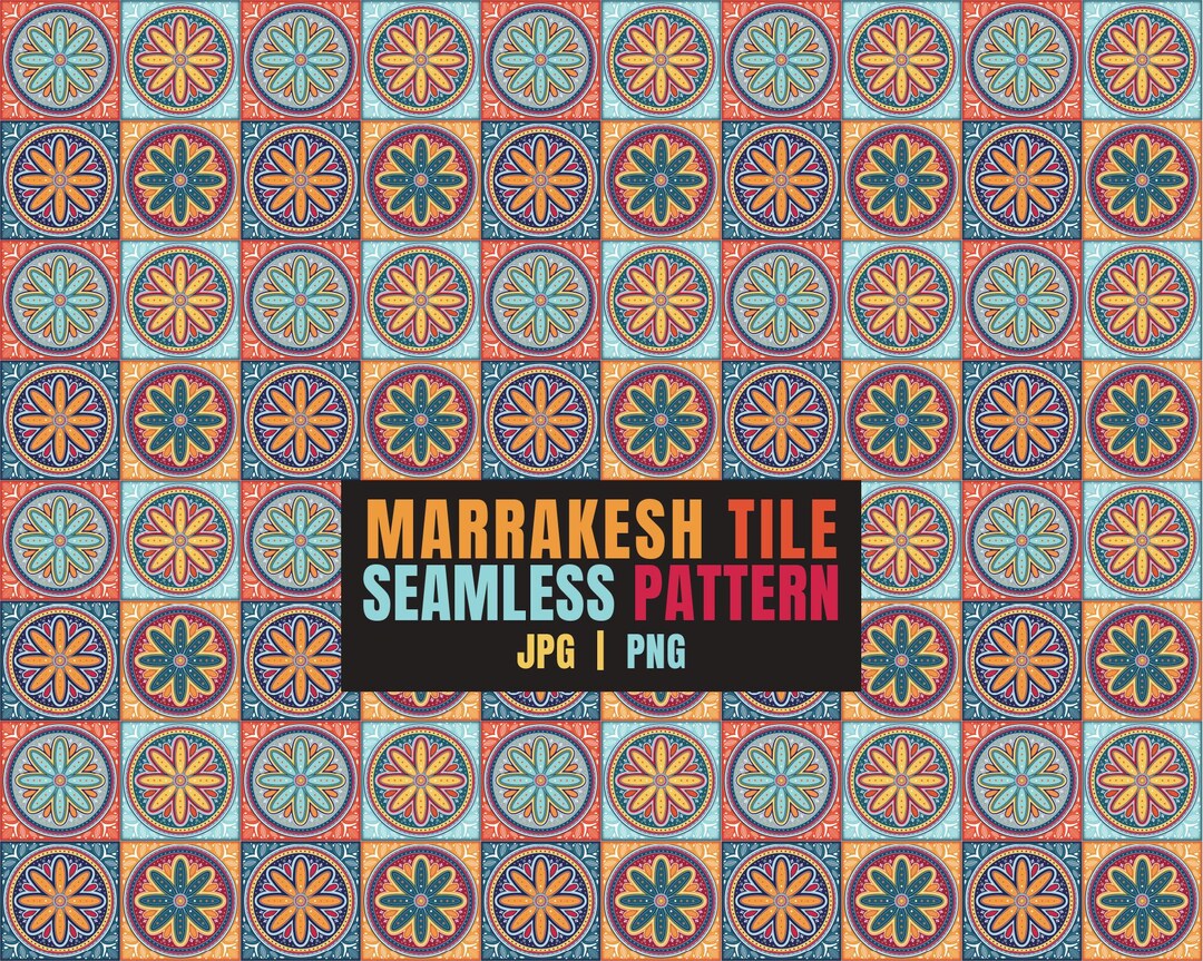 Marakesh Pattern Vector Marrakesh Tiles Seamless Pattern, Moroccan Design (digital Download) - Etsy