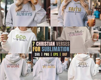Christian SVG Bundle, Boho Bible Verse, Faith, Hoodie, Card (svg, png, dxf)