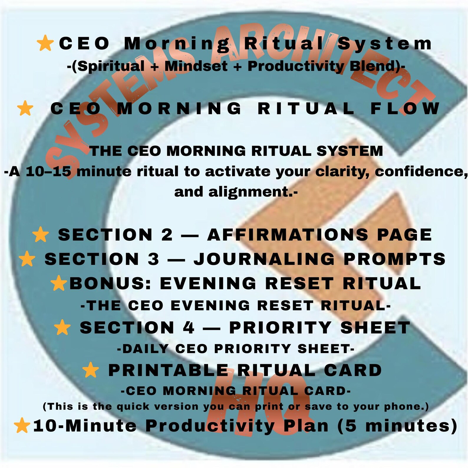 Ceo Daily Routine Biotech CEO Morning Ritual System Daily Routine Template for Entrepreneurs - Etsy