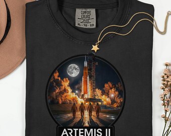 Comfort Colors®NASA Rocket Launch Shirt | Artemis II Space Mission Tee | Astronaut Gift | Sci Fi Apparel