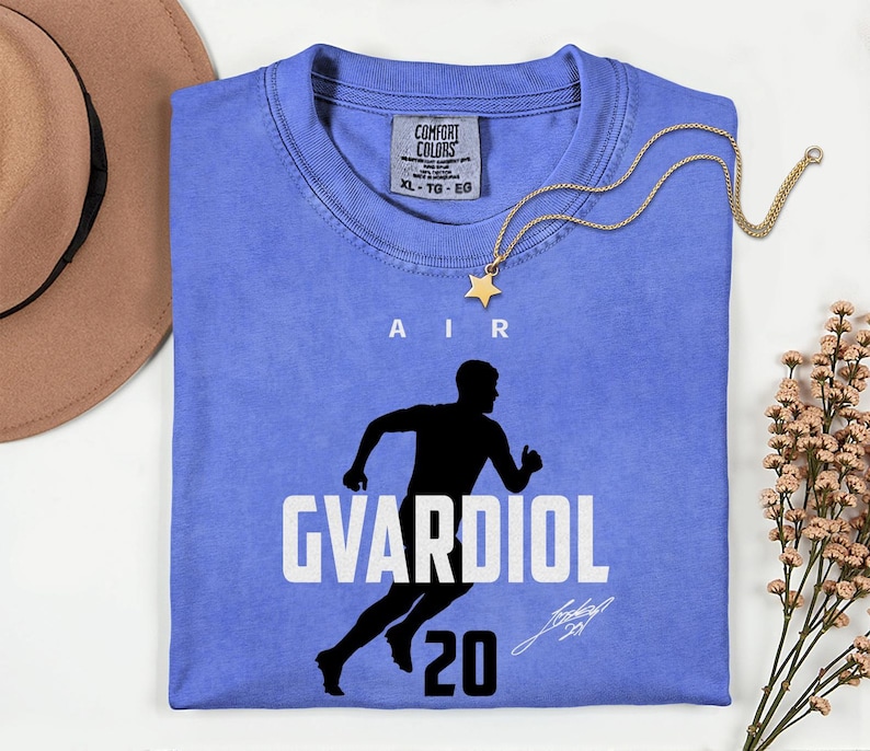 Comfort Colors® Air Gvardiol 20 Soccer Player Tribute Graphic Tee, Croatia Football Star Signature Design, 2026 World Cup Fan Unisex T-Shirt image 6