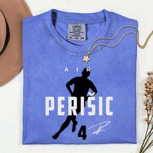 Comfort Colors® Air Perišić #4 Soccer Player Tribute Graphic Tee, Croatia Football Star Signature Design, 2026 World Cup Fan Unisex T-Shirt 画像 6