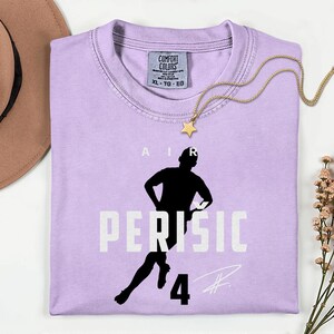 Comfort Colors® Air Perišić #4 Soccer Player Tribute Graphic Tee, Croatia Football Star Signature Design, 2026 World Cup Fan Unisex T-Shirt 画像 12