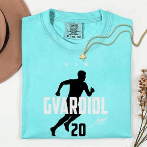Comfort Colors® Air Gvardiol 20 Soccer Player Tribute Graphic Tee, Croatia Football Star Signature Design, 2026 World Cup Fan Unisex T-Shirt image 4