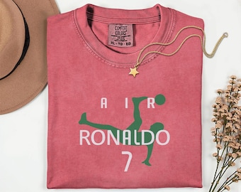 Comfort Colors® Air Ronaldo #7 Shirt, Portugal GOAT Soccer Gift World Tournament 2026 Graphic Tee, Football Bicycle Kick Unisex T-Shirt