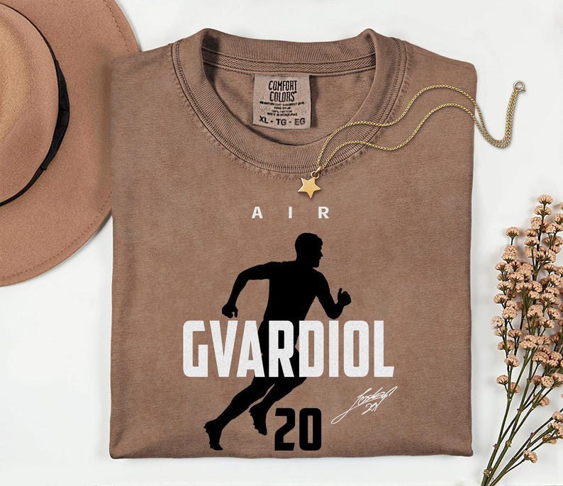 Comfort Colors® Air Gvardiol 20 Soccer Player Tribute Graphic Tee, Croatia Football Star Signature Design, 2026 World Cup Fan Unisex T-Shirt image 5
