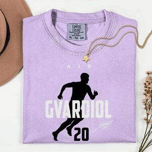 Comfort Colors® Air Gvardiol 20 Soccer Player Tribute Graphic Tee, Croatia Football Star Signature Design, 2026 World Cup Fan Unisex T-Shirt image 11