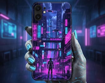 Neon Tokyo Phone Case: Cyberpunk Anime Design (Slim, Lightweight)