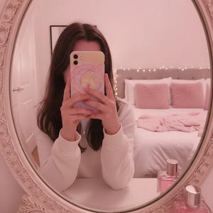 Slim Phone Case: Moon and Star Pastel Art - Lightweight, Glossy image 2