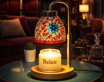 Modern Turkish Candle Warmer Lamp with Antique Base – Dimmable & Height Adjustable – Customizable