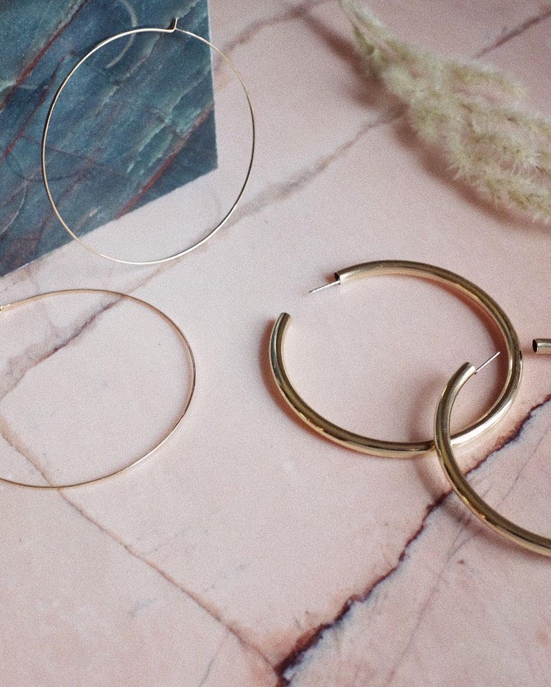 Oversized Thick Hoops