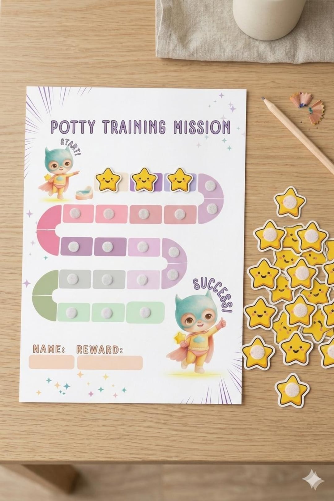 Superhero Potty Training Chart | Toddler Reward System (digital ...