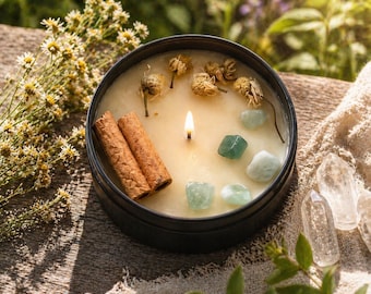 Té verde • Vela de aventurina verde para revitalizar la energía