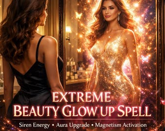 Extreme Glow Up Beauty Ritual Spell | Aura Upgrade & Confidence Activation | Siren Magnetism Spiritual Service | Personalized Spell