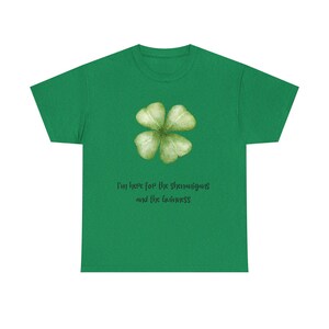 Here For the Shenanigans and the Guinness tee shirt immagine 7