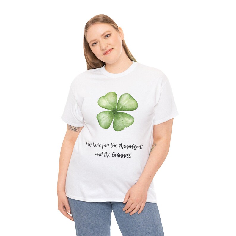 Here For the Shenanigans and the Guinness tee shirt immagine 13