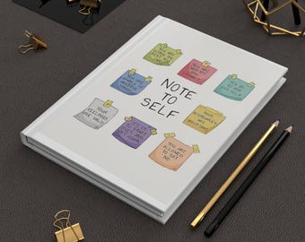 Self Care Affirmation Journal, Daily Positive Quote Notebook, Hardcover Diary