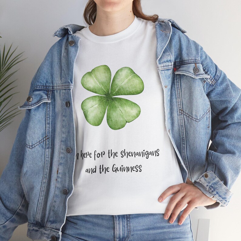 Here For the Shenanigans and the Guinness tee shirt immagine 14