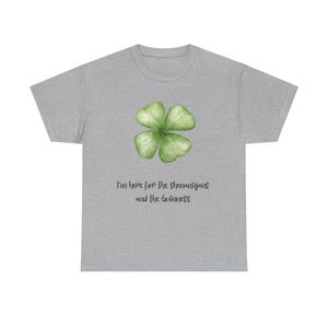 Here For the Shenanigans and the Guinness tee shirt immagine 3
