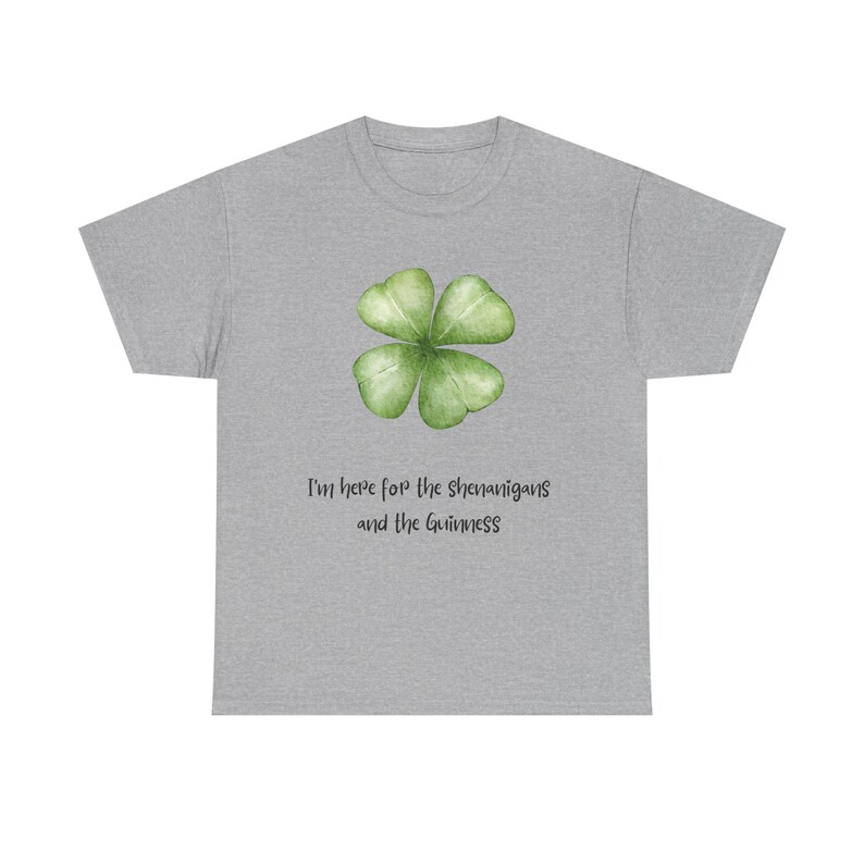 Here For the Shenanigans and the Guinness tee shirt immagine 3