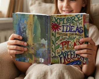 Artistic 6x8 Hardcover Journal - "Explore New Ideas" Colorful Sketchbook for Creativity and Joy