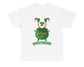 Maglietta Bottoms Up Leprechauns / Trifoglio del calderone di San Patrizio