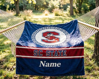 Personalisierte SC State Bulldogs Decke - Spieltag werfen, Wohnheim Dekor, Alumni Geschenk