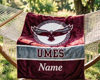 Personalisierte UMES Decke - Universität Maryland Ostküste werfen, Spieltag Dekor