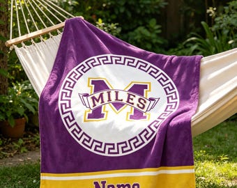 Miles College HBCU Decke, weicher Überwurf, Grad Alumni Geschenk, Spieltag & Wohnheim Werfen