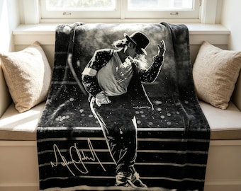 Michael Jackson Blanket Soft Throw, MJ Moonwalk Throw, Thoughtful Gift for All Ages
