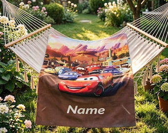Personalisierte Disney Cars Decke, werfen, Lightning McQueen Tow Mater, Geburtstagsgeschenk für Kinder