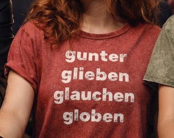 Camiseta con lavado ácido de la letra de Rock of Ages de los 80