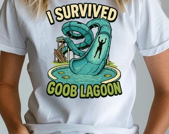 Camiseta "Sobreviví al parque acuático Goob Lagoon", camiseta de fan de Caseoh