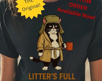 The Original Litter's Full Tuxedo Christmas Vacation Cat, Litters Full Cat Shirt