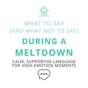 Calm Parenting Meltdown-script | Afdrukbare emotionele regulatie (digitale download)