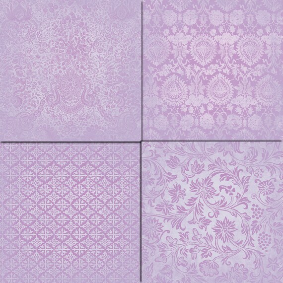 Lavender Digital Paper, Junk Journal Digital Paper, Lavender