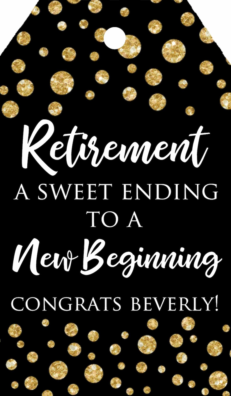 Retirement Tags:personalized Retirement Printable Tags A - Etsy