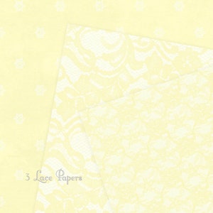 Yellow Digital Paper:Yellow Lace Digital Paper, Buttercream Digital Paper, Pale Yellow Digital Paper, Yellow Junk Journal Paper, 6120 image 8