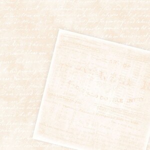 Blush Damask Digital Paper: Champagne Script, Sepia Ivory (Digital Download) image 4