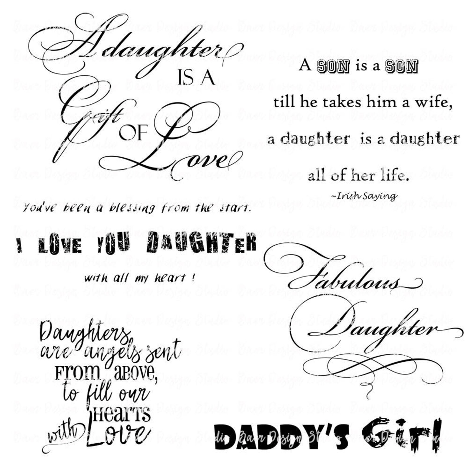 Daughter Quotes Digital Quotes Printable Quotes Word Art - Etsy
