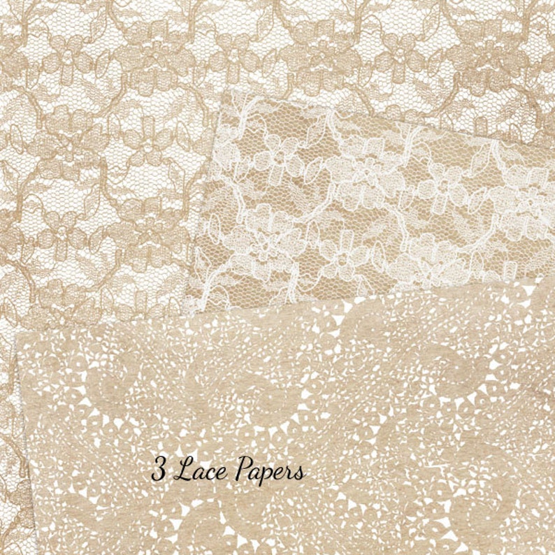 Lace Digital Paper Grunge Lace Digital Paper White Lace Etsy