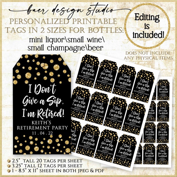 Retirement Tags - Etsy