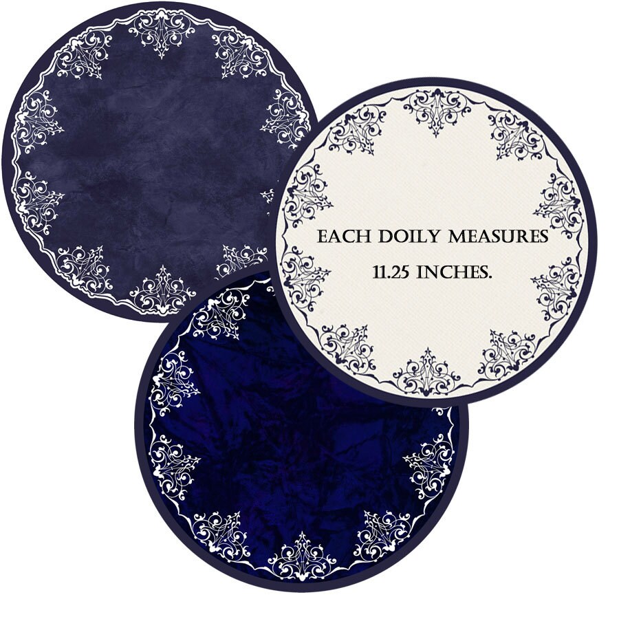 DIY Printable Paper Doilies Navy Blue Printable Doilies Navy | Etsy