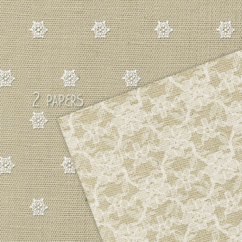 Digital Scrapbook Paperwedding Digital Paper Natural Burlap Etsy