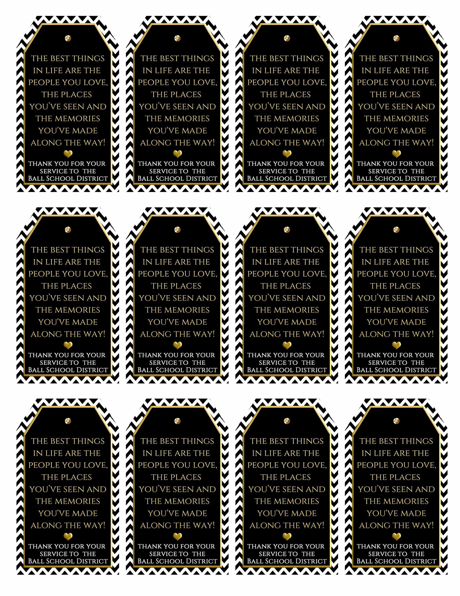Retirement Tags:personalized Retirement Printable Tags Black - Etsy