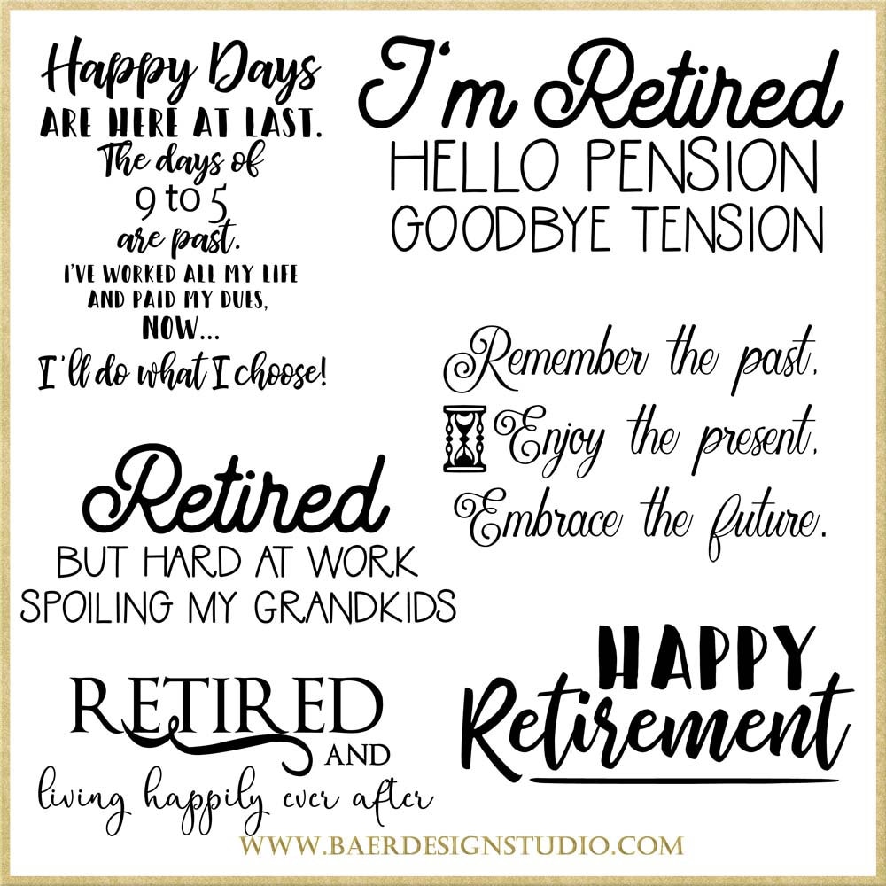 Retirement Quotes Retirement Word Art Digital Quotes Etsy