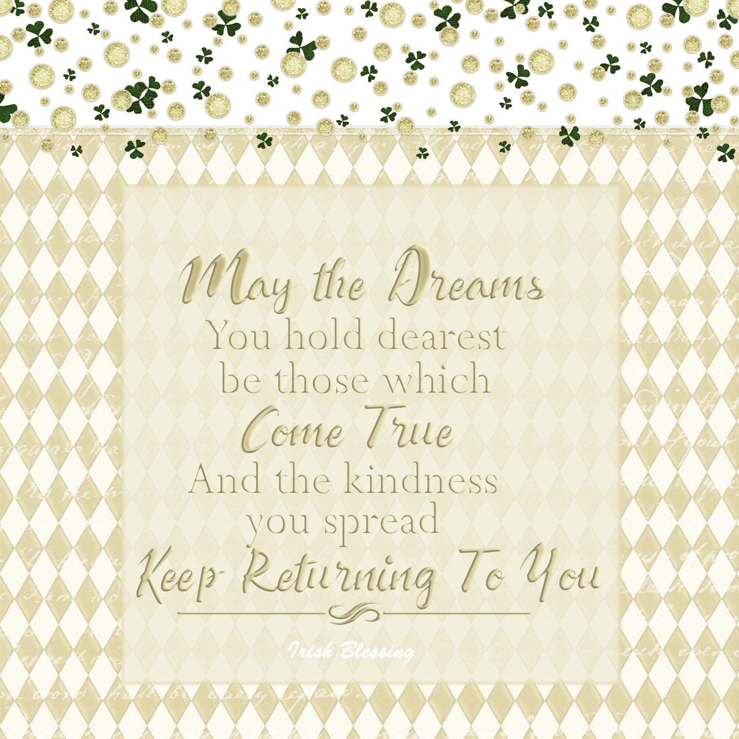 St. Patrick's Day Quotes: Irish Blessing Digital Art (PNG) - Etsy, image size:1500x1500