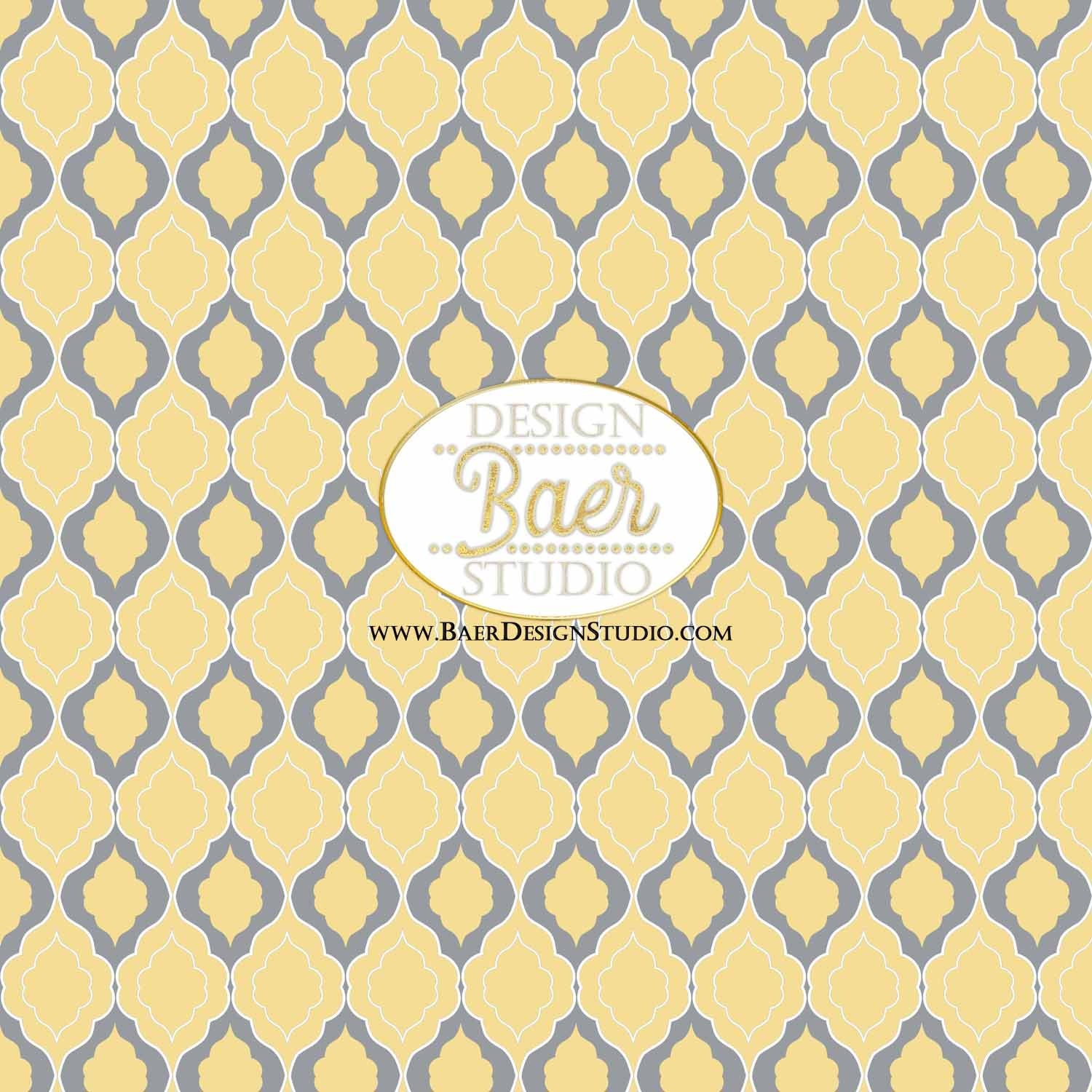 Gelbes und graues digitales Papier: Tribal Digitales Scrapbook | Etsy